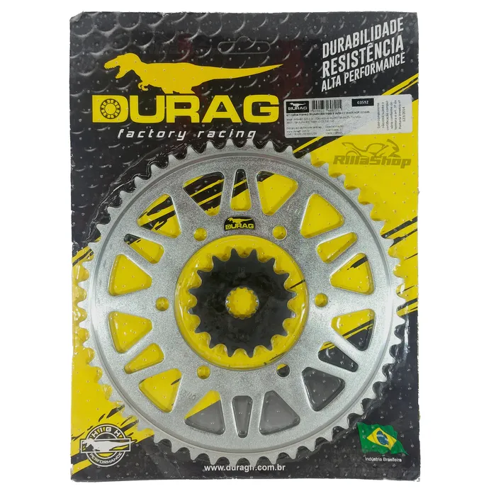 Kit Coroa e Pinhão Durag Triumph Tiger 800 de 2011 até 2020