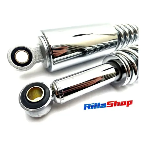 Par Amortecedores Traseiro Cromado Cg 125 de 1977 até 1982 Bolinha