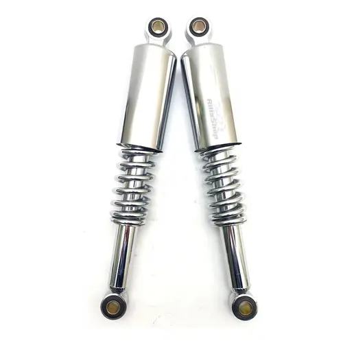 Par Amortecedores Traseiro Cromado Cg 125 de 1977 até 1982 Bolinha