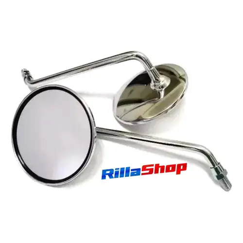 Par Espelho Retrovisor CG ML 125 de 1977 até 1982 Aço Cromado