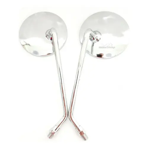 Par Espelho Retrovisor CG ML 125 de 1977 até 1982 Aço Cromado