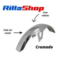 Para-lama Dianteiro CG ML 125 Turuna 1983 a 1989 Ferro Cromado - imagem 3