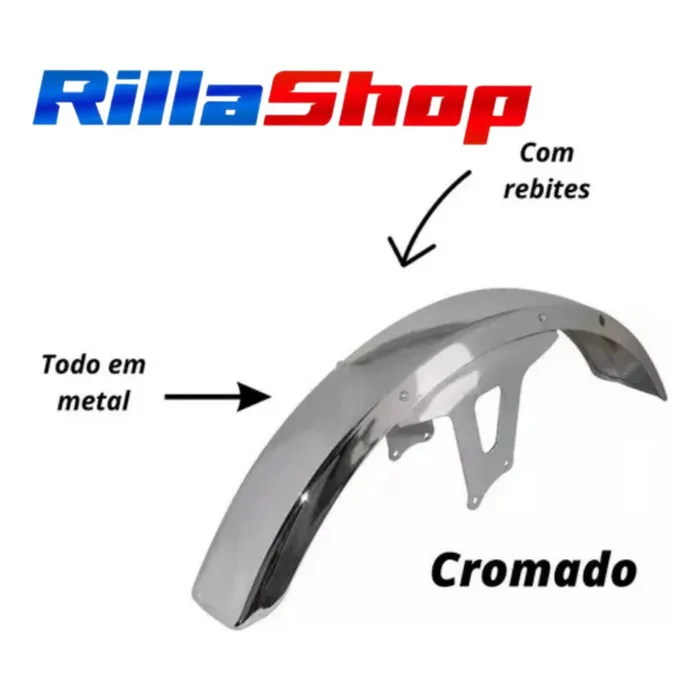 Para-lama Dianteiro CG ML 125 Turuna 1983 a 1989 Ferro Cromado