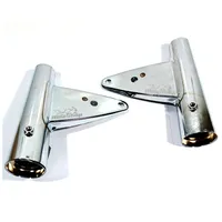 Par Suporte Cromado Farol Pisca Cg Ml Turuna 125 1977 até 1982 - imagem 1