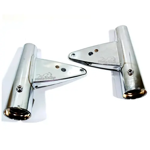 Par Suporte Cromado Farol Pisca Cg Ml Turuna 125 1977 até 1982