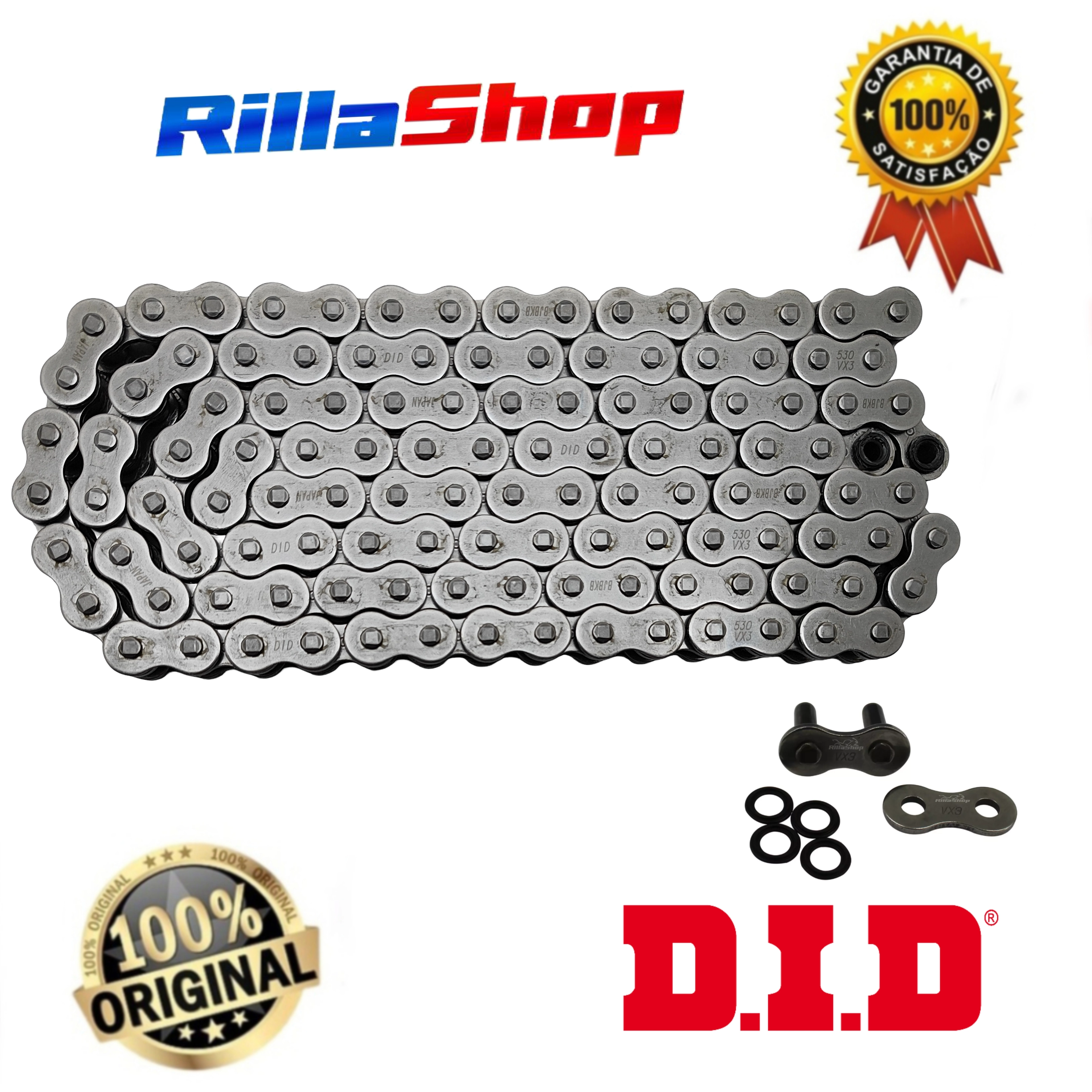 Corrente de Transmissão com Retentor DID Vx3 Passo 530