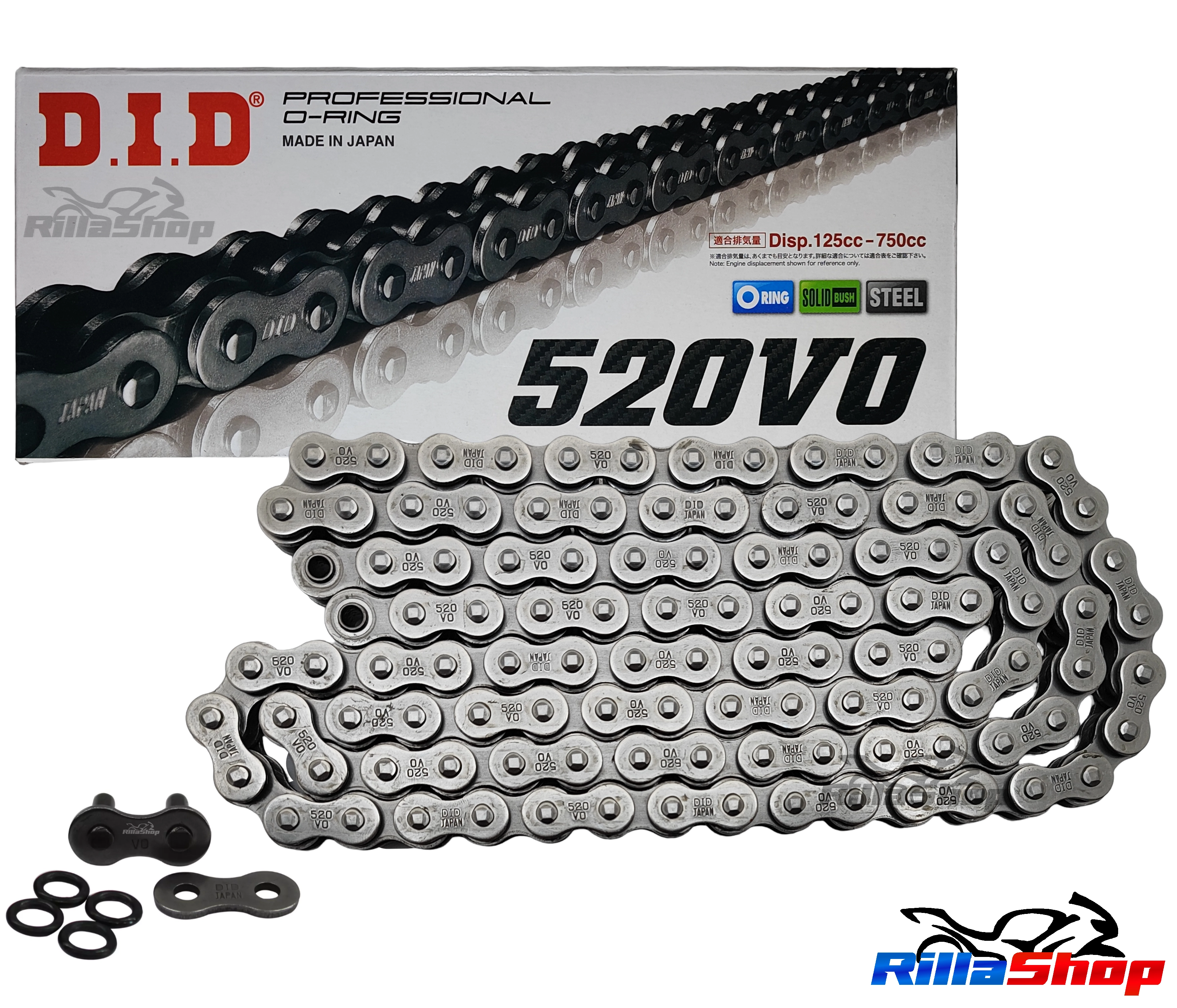 Corrente de Transmissão com Retentor DID VØ Passo 520