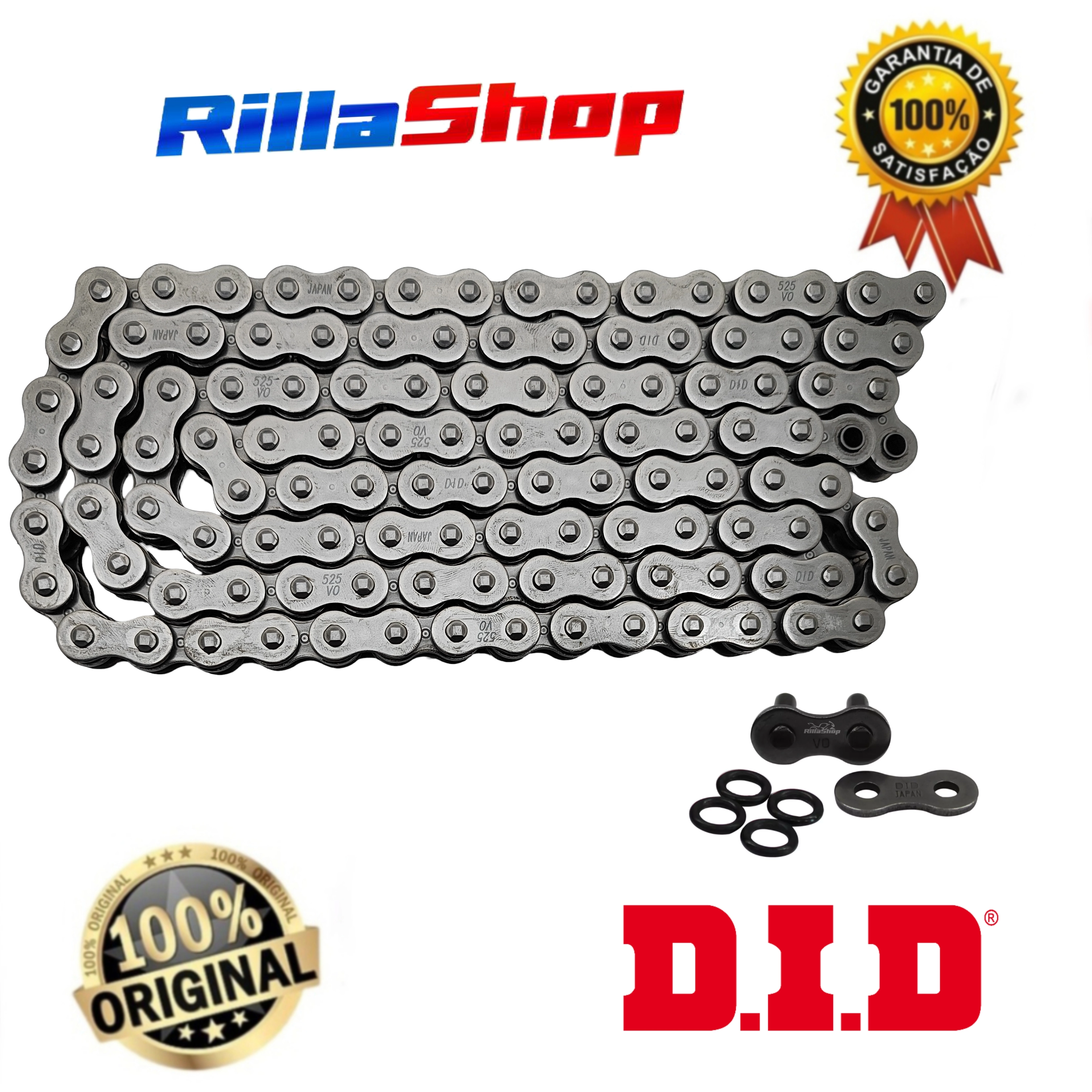 Corrente de Transmissão com Retentor DID VØ Passo 525