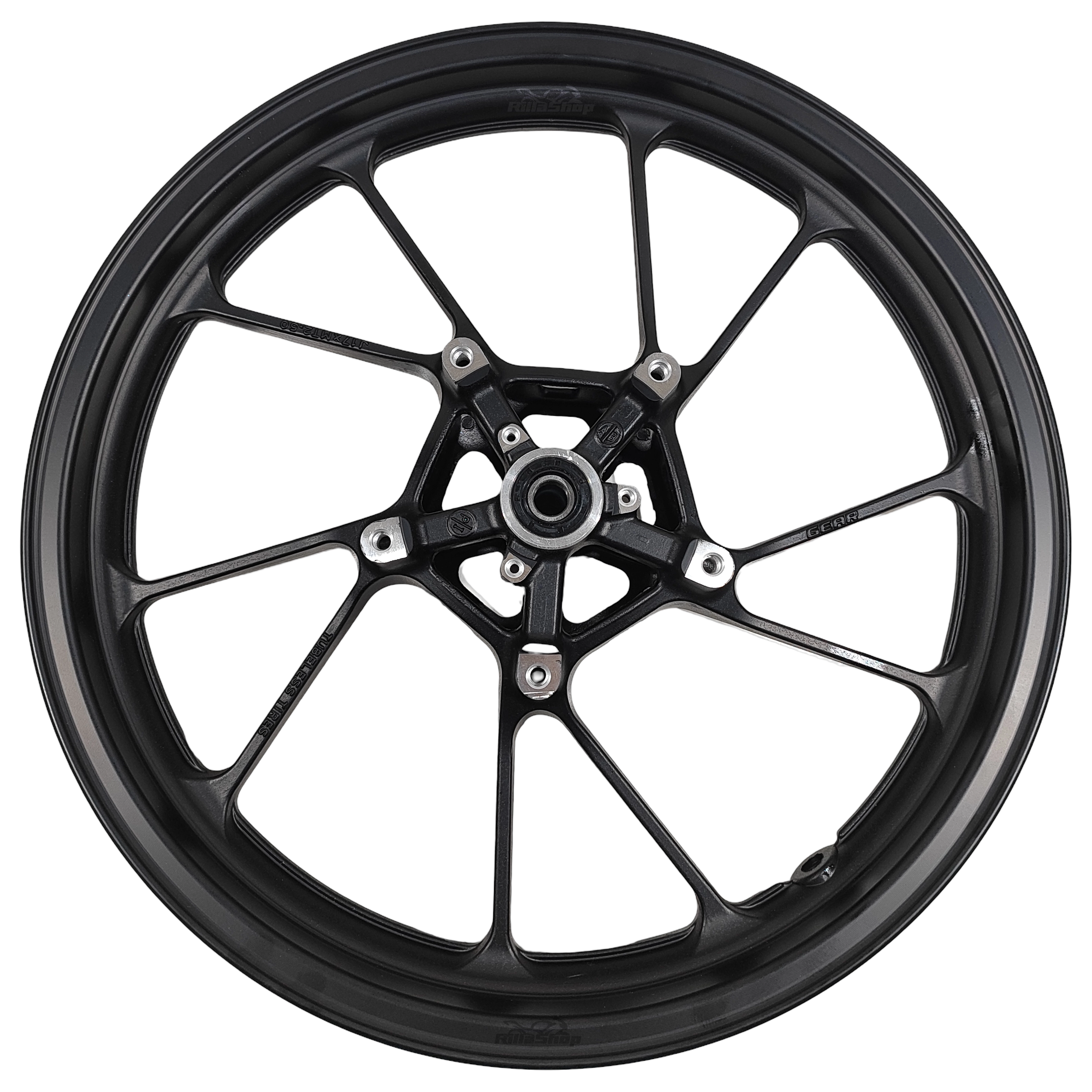 Roda Dianteira Preta Aro 17 2.50 Liga Leve 5 Pás Fz15 Fazer 150 Fz25 Fazer 250 YZF R15