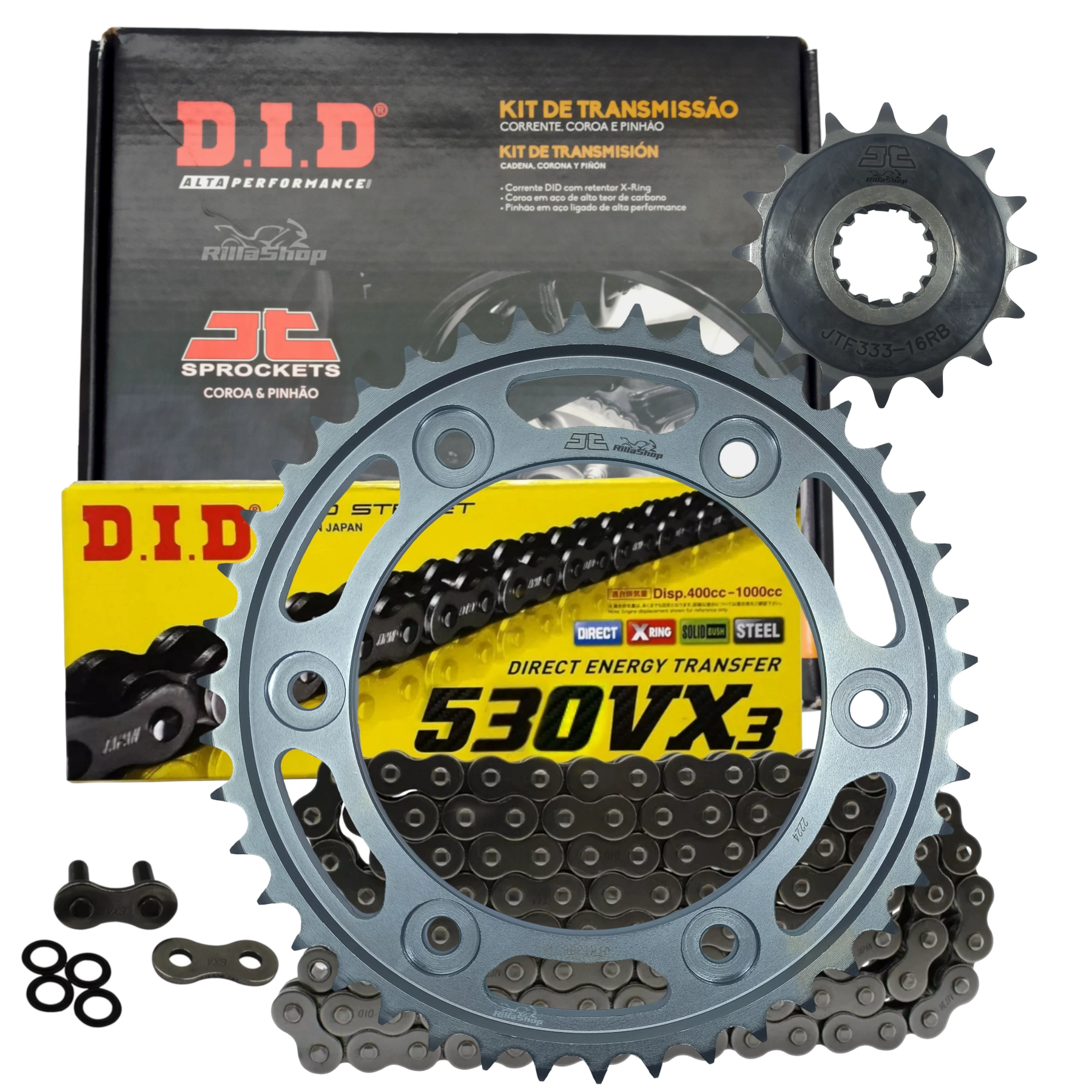 Kit Relação Did 530 Vx3 118l Durag 43/18 Suzuki GSF 1250 S/N 07/16