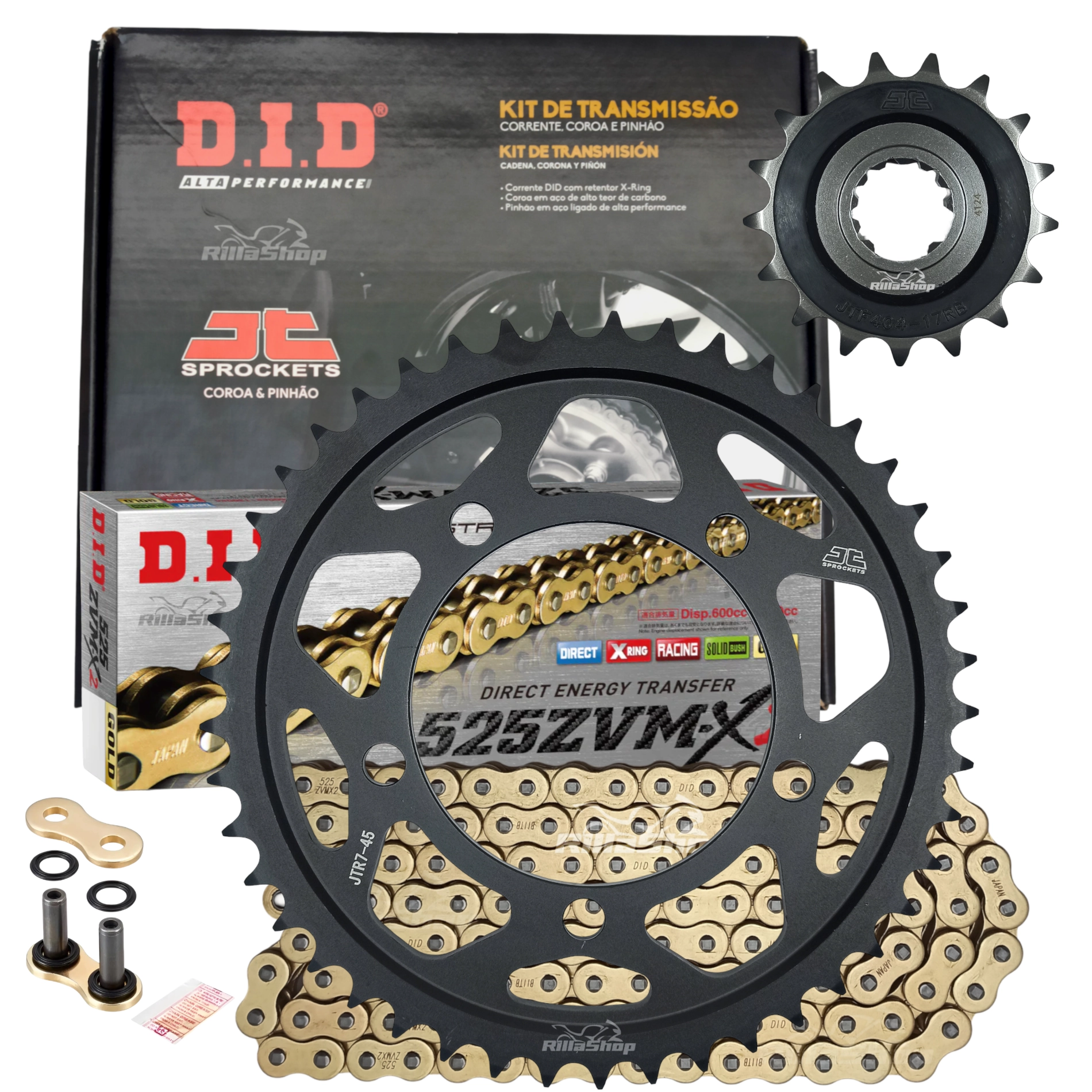 Kit Relação Premium Did Jt 525 Zvm-X 12 L 45/17 Bmw S 1000 Xr 2014 até 2019
