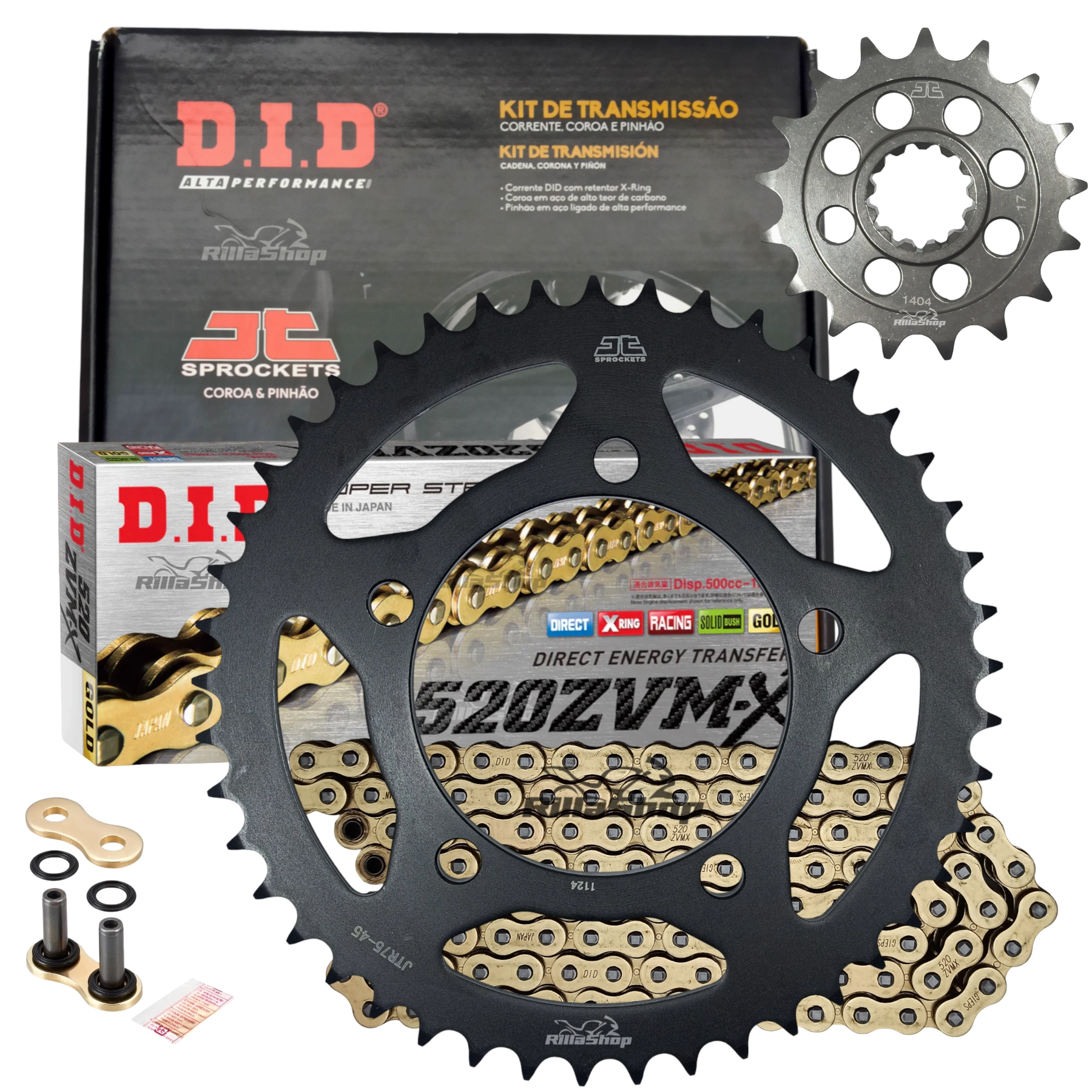 Kit Relação Premium Did Jt 520 Zvm-X 120 L 45/17 Bmw S 1000 Rr 2012 até 2018 R 2013 até 2020