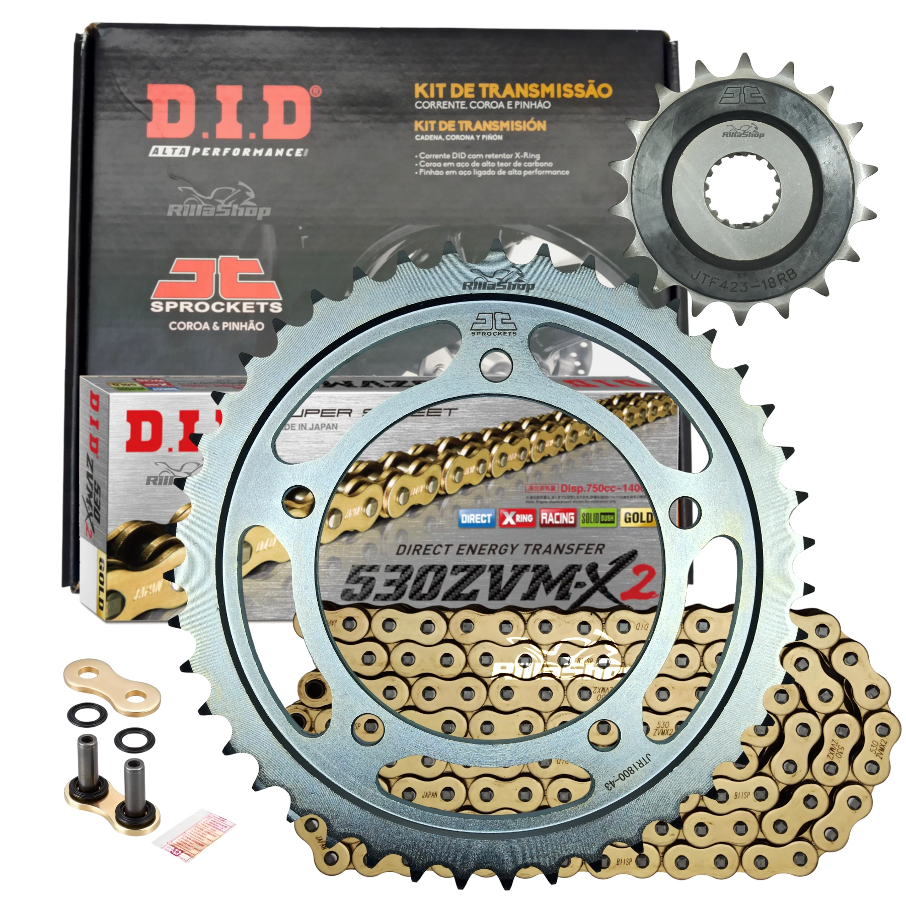 Kit Relação Premium Did Jt 530 Zvm-X2 118 L 43/18 Suzuki Gsx 1300 R Hayabusa 1300 2008 até 2024 B King 2008 até 2012
