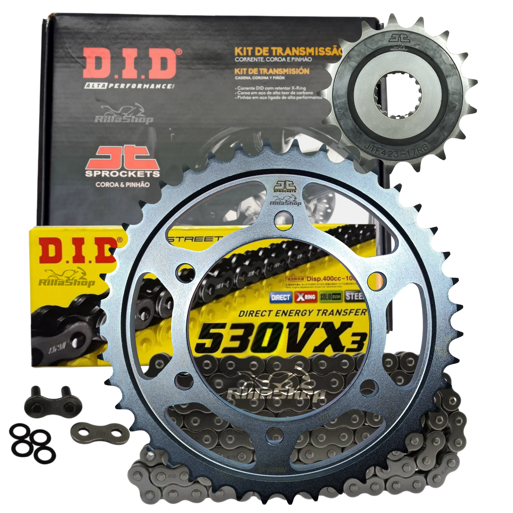 Kit Relação Premium Did Jt 530 Vx3 114 L 42/17 Suzuki Gsx R 1000 2009 até 2016