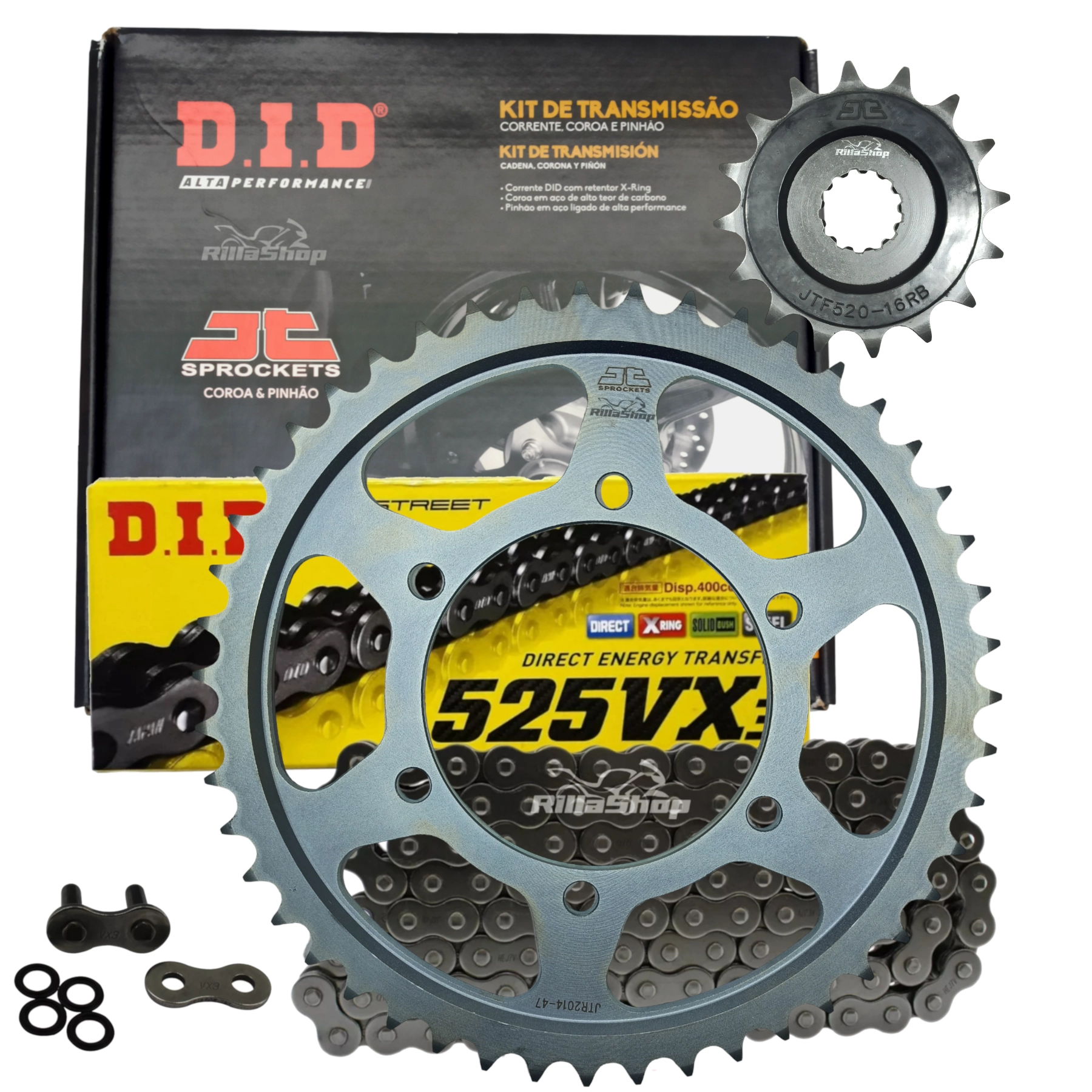 Kit Relação Premium Did Jt 525 Vx3 118 L 47/16 Triumph Daytona 675 2006 até 2017 R 2011 até 2017 Street Triple 2008 até 2016 R 2010 até 2016