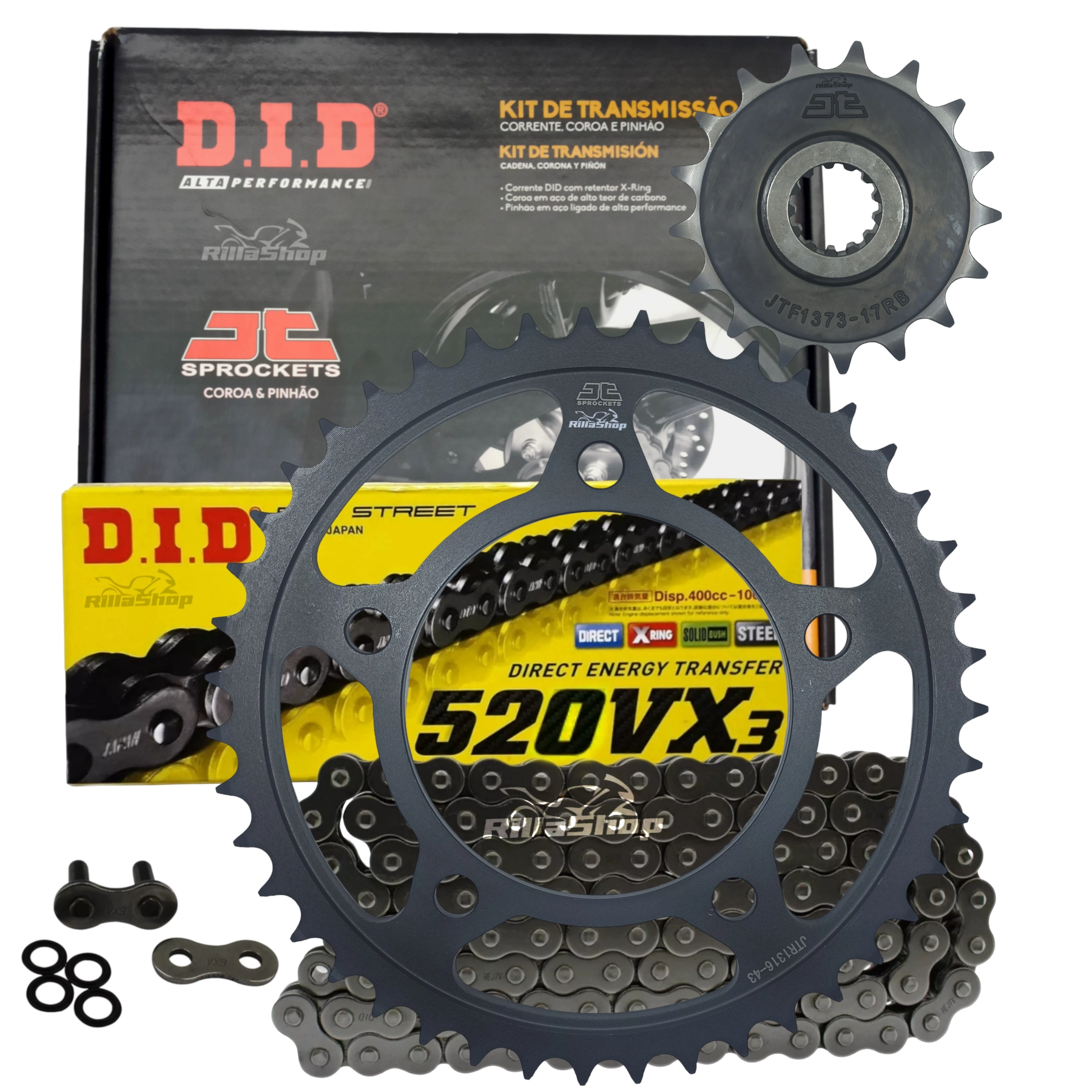 Kit Relação Premium Did Jt 520 Vx3 114 L 43/17 Honda Nc 750 X 2014 até 2024