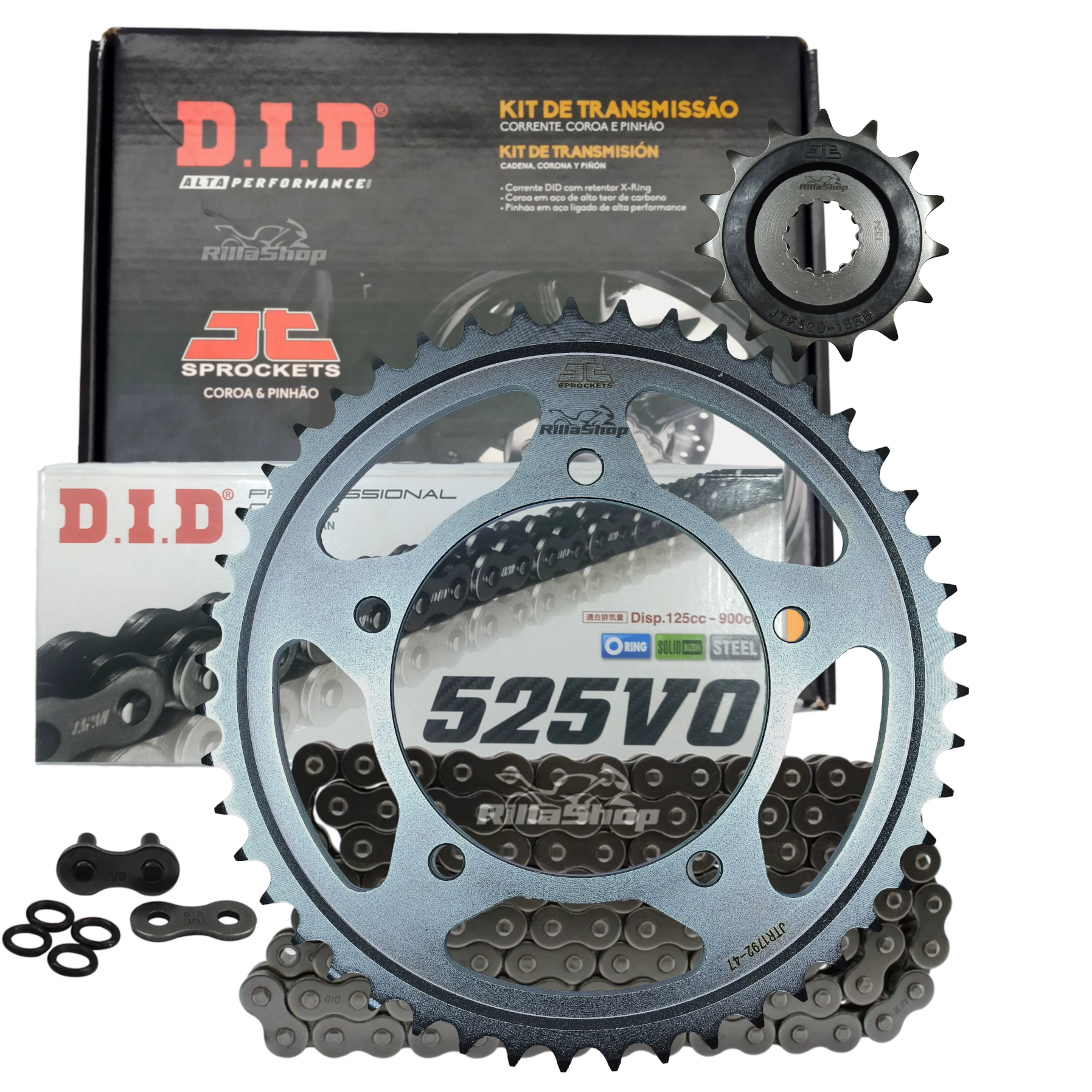 Kit Relação Premium Did Jt 525 V0 120 L 47/15 Suzuki Dl 650 Xa V Strom Xt Touring 19/20 Dl 650 V Strom 04/12
