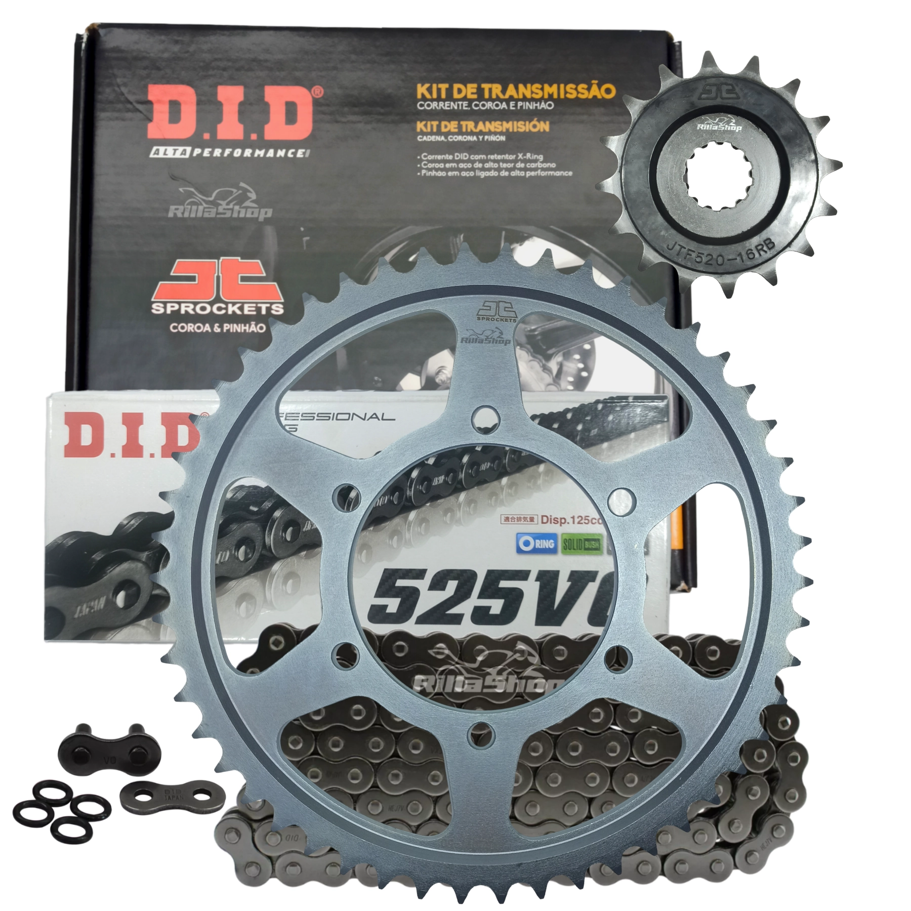 Kit Relação Premium Did Jt 525 V0 124 L 50/16 Triumph Tiger 800 2011 até 2020