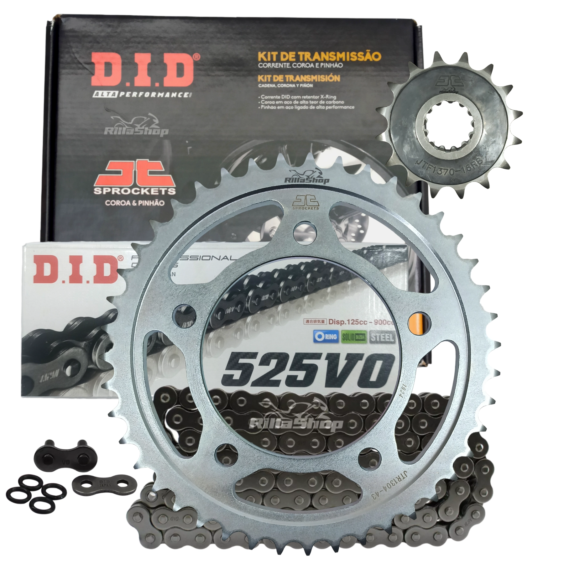 Kit Relação Premium Did Jt 525 V0 118 L 43/16 Honda Cb 600 Hornet 2008 até 2014 Cbr 600 2011 até 2014