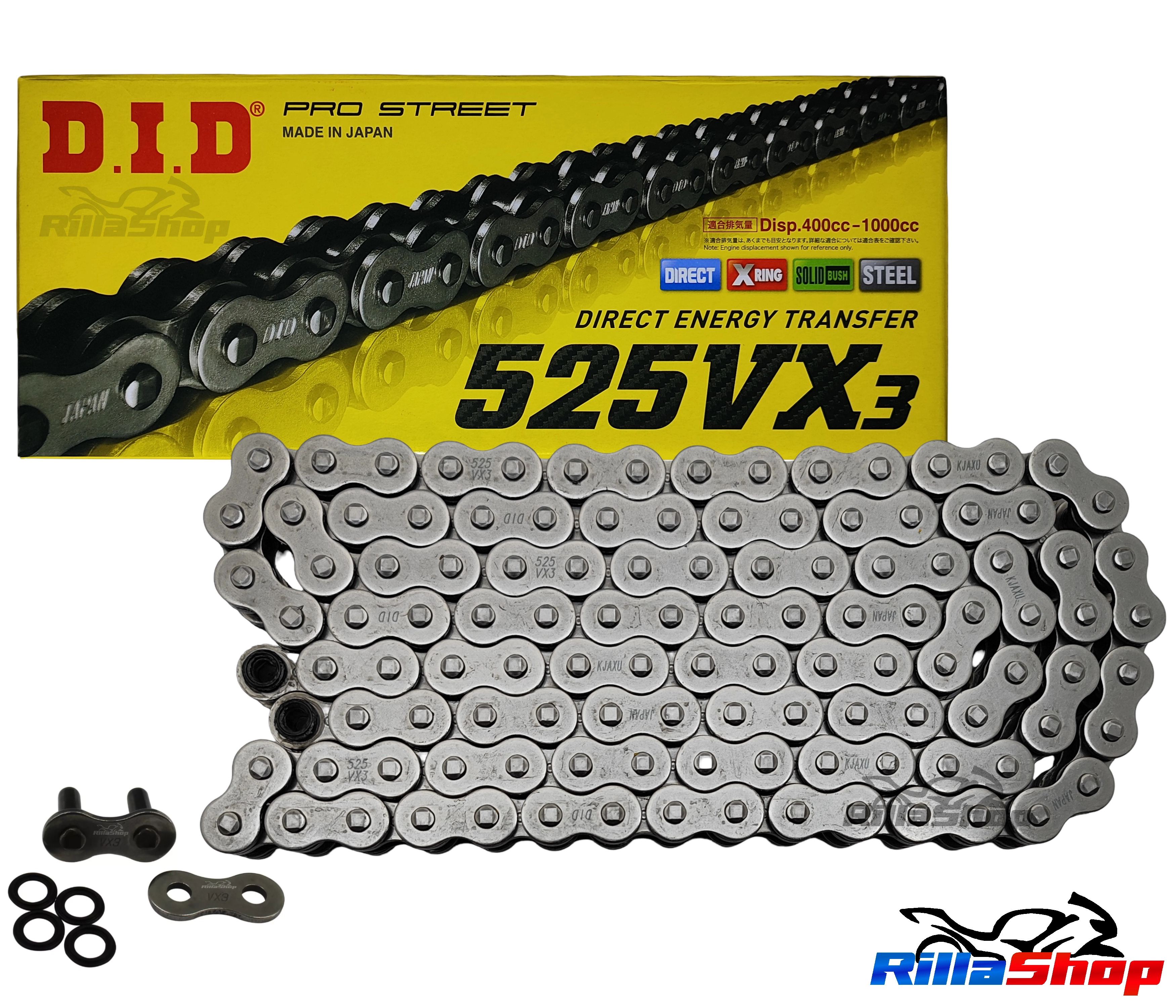 Corrente de Transmissão com Retentor DID Vx3 Passo 525