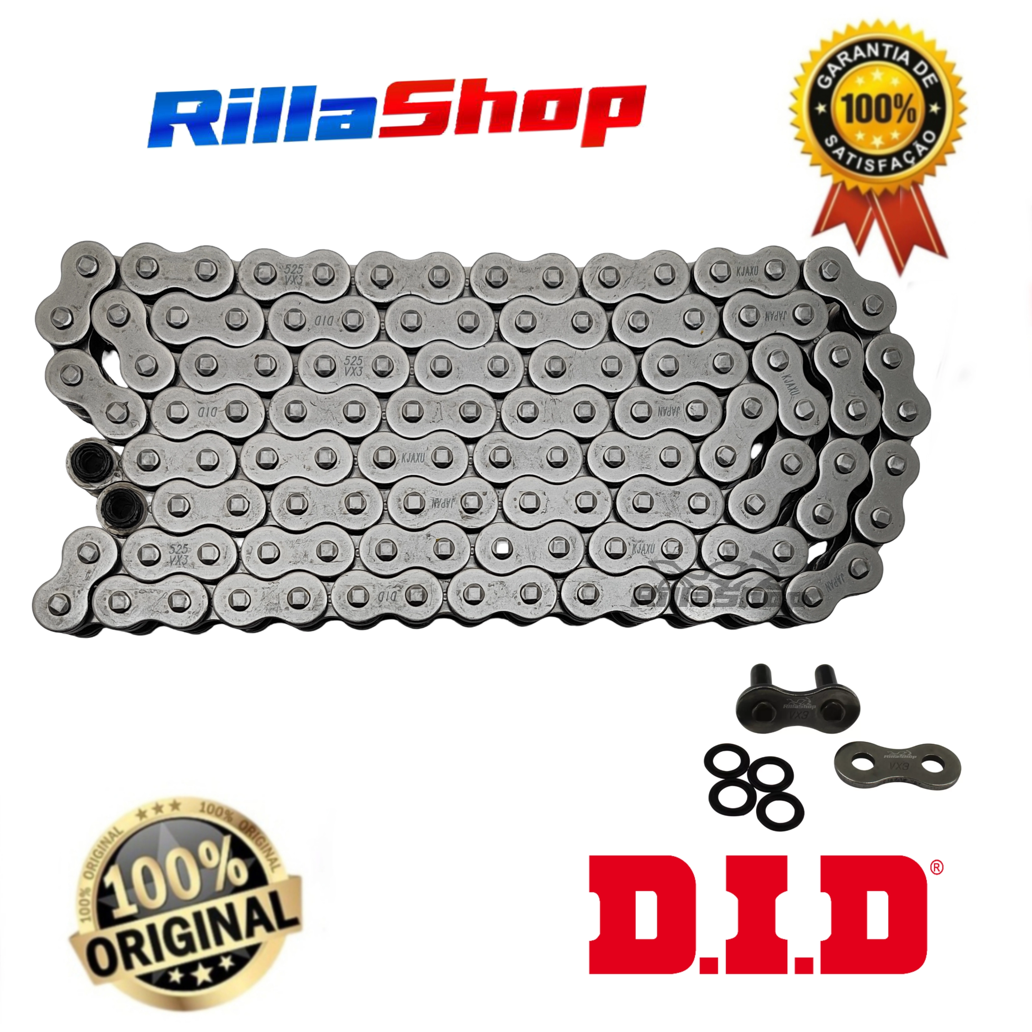 Corrente de Transmissão com Retentor DID Vx3 Passo 525