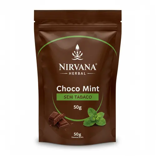 Erva para Narguilé Herbal Nirvana Choco Mint 50g – Sem Tabaco