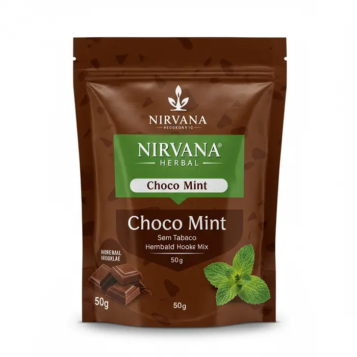 Erva para Narguilé Herbal Nirvana Choco Mint 50g – Sem Tabaco