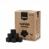 Carvão de Coco Zomo 1kg – Natural para Narguilé (26mm) - imagem 2