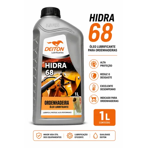 Óleo para ordenhadeira hidráulico 68 deiton - 1 litro