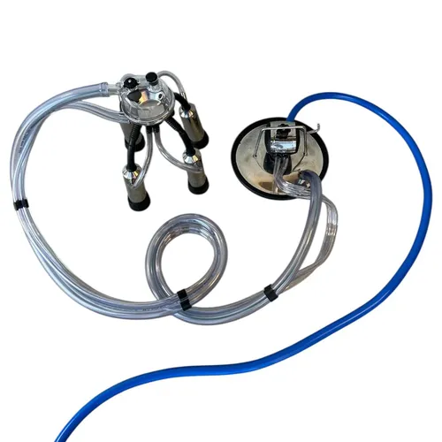 Conjunto de ordenha inox completo com coletor Gimenez