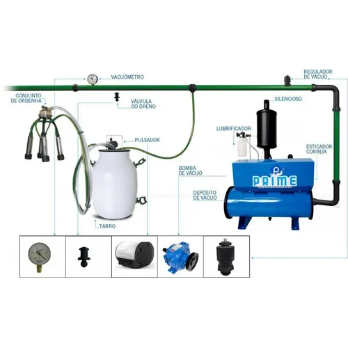 Ordenhadeira Inox Prime Bv 600l, Motor 2 Cv, Até 5 Conjuntos
