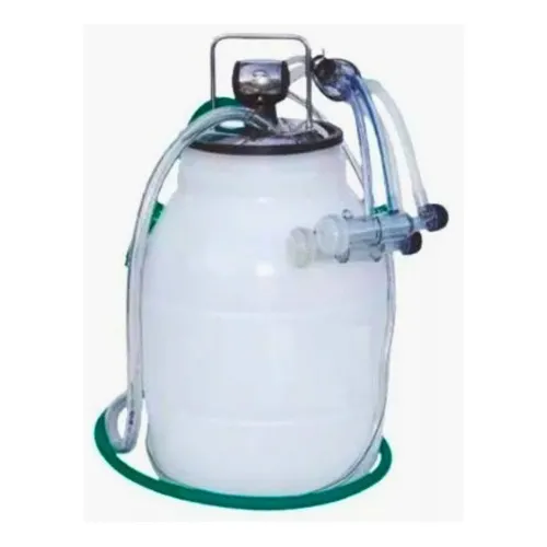 Conjunto de ordenha para cabras coletor 205ml e latão/tarro