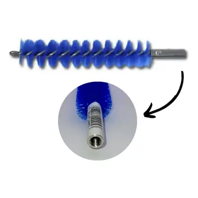 Escova cilíndrica com conexão para limpeza de mangueiras
