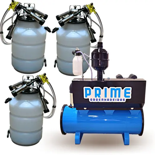Ordenhadeira Prime Balde ao Pé BV 300 litros - Motor 1 cv
