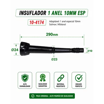 Teteira 1 Anel 10Mm Especial Inabor Ultra -  kit insuflador (4un)