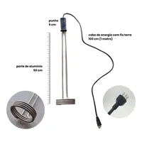 Ebulidor aquecedor de água elétrico 3000w 220v, 52 cm, alumí - imagem 5