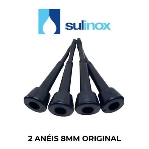 Teteira 2 anéis 8mm SULINOX ordenhadeira kit insuflador (4un)