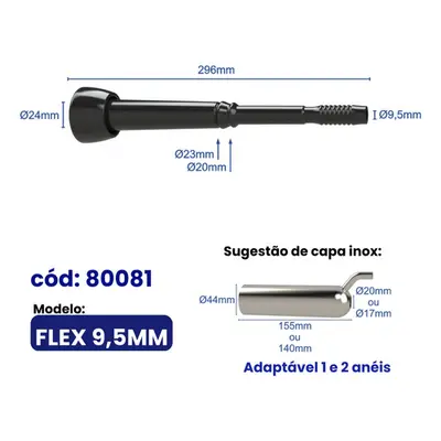 Teteira Insuflador Flex 9,5mm In Pulse Ordenha - Jogo 4 Uni