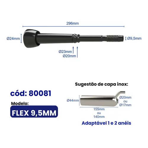 Teteira Insuflador Flex 9,5mm In Pulse Ordenha - Jogo 4 Uni
