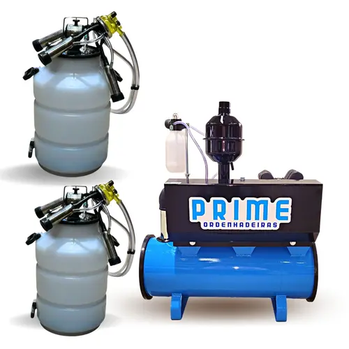 Ordenhadeira Prime Balde ao Pé BV 450 litros - Motor 2 cv - até4 conjutos de ordenha