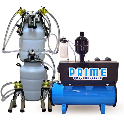 Ordenhadeira Prime Balde ao Pé BV 450 litros - Motor 2 cv - até4 conjutos de ordenha