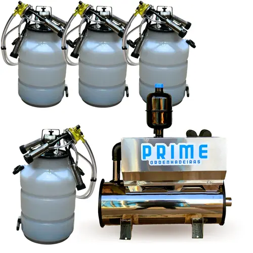 Ordenhadeira Inox Prime Balde ao Pé BV 450 litros - Motor 2 cv - De 1 a 4 conjuntos