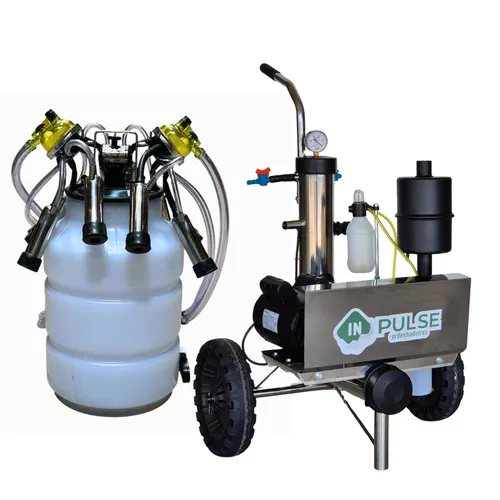 Ordenhadeira Móvel Inox In Pulse - BV 300 - Motor 1 cv - 1 a 2 conjuntos