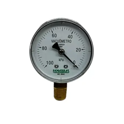 VACUÔMETRO ANALÓGICO 100 KPA SECO PARA ORDENHADEIRA