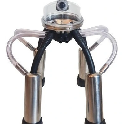 CONJUNTO DE ORDENHA DUPLO COM PULSADOR NA LINHA PARA 2 VACAS