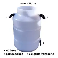 Balde para Ordenhadeira Plástico 40L com 3 Alças Sgamaq - imagem 5