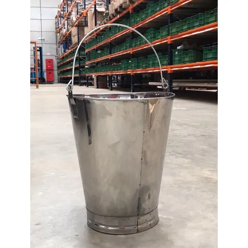 Balde de leite ordenha oval inox 12litros graduado
