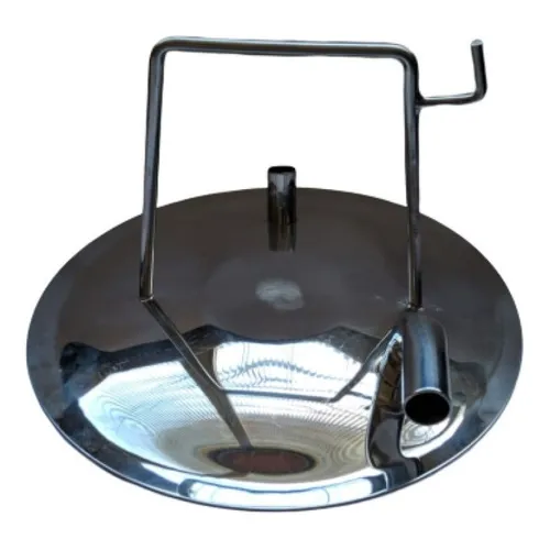 Tampa Do Tarro Inox Cega 2 Furos - 1 Vacuo E 1 Leite