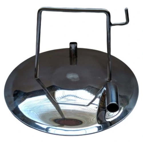 Tampa Do Tarro Inox Cega 2 Furos - 1 Vacuo E 1 Leite