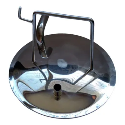 Tampa Do Tarro Inox Cega 2 Furos - 1 Vacuo E 1 Leite